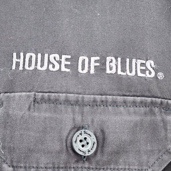 House Of Blues Charcoal Short Sleeve Button-Up Shirt Mens X-Large - Picture 6 of 11